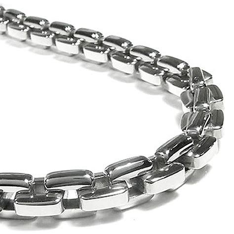 men's stainless steel box chain necklace 5mm silver 24|Shop Box Chains .